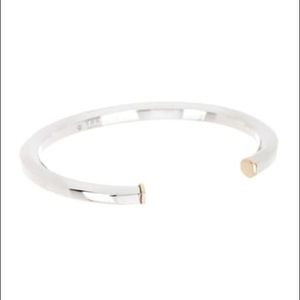 ALLSAINTS Two-Tone Hexagon Cuff Bracelet